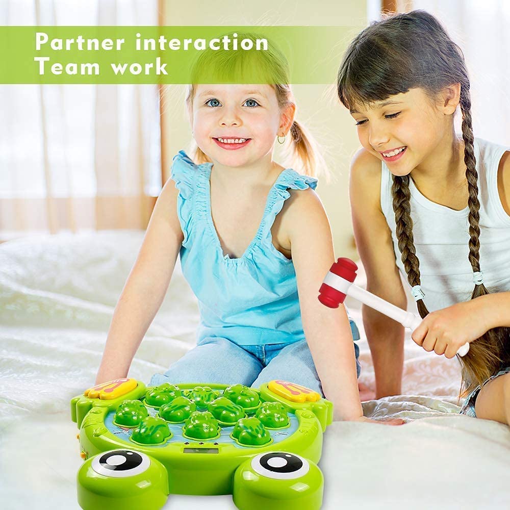 YEEBAY Interactive Whack A Frog Game & Water Doodle Mat, Gifts for Girls Boys Age 2 3 4 5+ Years Old