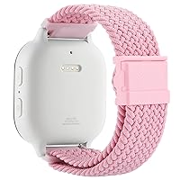 Stretchy Braided Gizmo Watch Band Replacement - Magnetic Buckle, Adjustable Length, Breathable, Quick Release Spring Bars