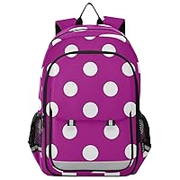 ALAZA Purple Polka Dot Reflective Backpack Outdoor Sport Safety Bag