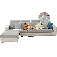 2023 Newest Universal Sofa Cover, Wear-Resistant Stretch Couch Cushion Slipcovers, Magic Sofa Covers, Furniture Protector Anti-Slip L Shape/Chaise Lounge Sofa Cover for Living Room Dogs Pets