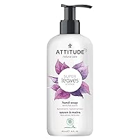 ATTITUDE Liquid Hand Soap, EWG Verified, Plant and Mineral-Based, Vegan Personal Care Products, White Tea Leaves, 16 Fl Oz