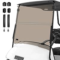 EZGO TXT Golf Cart Windshield,Customize 5MM Thicken Windshield Replacement Fits EZGO TXT＆ Medalist 1995-2013 Models | Impact-Resistant UV-Protected Easy-Install Foldable Tinted Windshield