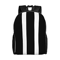 stripes black white Backpack For Women Men Travel Laptop Backpack Rucksack Casual Daypack Lightweight Travel Bag
