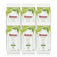 Huggies Natural Care Fragrance Free Baby Wipes 16 Count (6 Pack)