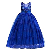 FKKFYY Girls Princess Pageant Long Dress for Girls Kids Prom Ball Gowns