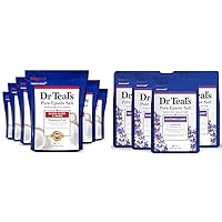 Dr Teal's Unscented Epsom Salt Bulk Magnesium Sulfate USP, 6 lbs 36 lbs Total & Pure Epsom Salt, Soothe & Sleep with Lavender, 3 lb