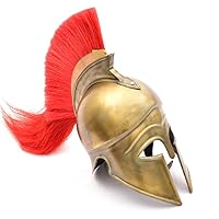 Medieval Greek Corinthian Helmet Spartan Costume Armor Golden