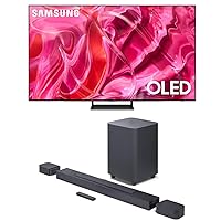SAMSUNG QN77S90CAFXZA 77 Inch 4K OLED Smart TV with AI Upscaling with a BAR-700 5.1ch Soundbar and Subwoofer with Surround Speakers (2023)