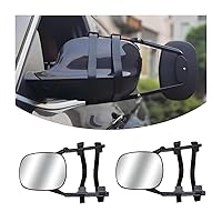 8sanlione Car Towing Mirrors Extensions, 2 Pack Clamp-On Car Side Rearview Mirror Extenders, 360 Degree Rotation Adjustable Tow Mirror Accessories Universal for Auto, Truck, Trailer, RV