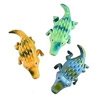 Set of 3 Funny Alligator Attack Novelty Toy - Funny Gag with Human Leg Hanging Out of Mouth - Sensory, Squeeze, OT, Stress, Fidget Toy