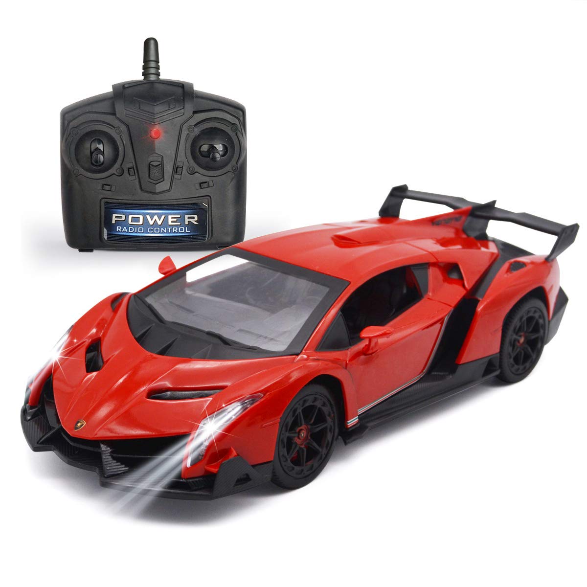 Mua QUN FENG Electric RC Car-Lamborghini Veneno Radio Remote Control  Vehicle Sport Racing Hobby Grade Licensed Model Car 1:24 Scale for Kids  Adults (Red) trên Amazon Mỹ chính hãng 2023 | Giaonhan247