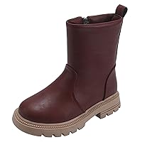 Girls Youth Boots Size 6 Girls Scrub Boots Shoes Waterproof Leather Short Boots Non Slip Big Girls Suede Boots