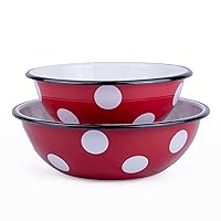 Steel Bowl Set of 2/4, Bowl Sets, Double-walled Insulated Soup Bowl, Dinner Serving Bowls Dessert Bowls for Ice Cream (Enamel Steel Bowl Set of 2 Skip to the end of the images gallery