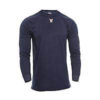 FR Control Moisture Wicking Long Sleeve T-Shirt, Flame Resistant Workwear / Base Layer, Medium, Navy, C52FKSRLSMD