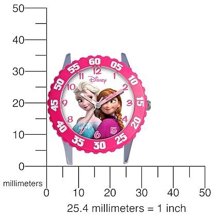 Disney Kids' W000970 Frozen Snow Queen Watch with Pink Nylon Band