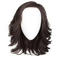 Raquel Welch Flip The Script Mid-Length Layered Wig With Lace Front and Memory Cap lll, Average Cap Size, RL2/4 Off Black