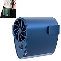 Hand Held Waist Fan Portable Rechargeable Air Conditioner 3 Speeds Adjustable Outdoor Camping Usb Clip On Fans Quiet Wearable Cooler,Blue,8 * 8.1 * 6.2cm