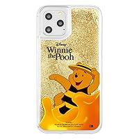 Inglem IJ-DP23LG1G/PO001 iPhone 11 Pro Case Cover, Winnie The Pooh, Glitter, Flows Glitter, Shockproof, Shock Absorption, PC TPU, Soft Hybrid, Cute, Stylish, Winnie The Pooh/Hunny_01