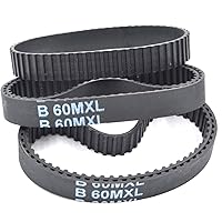 MXL Timing Belt Type B54/B55/B56/B57/B58/B59/B60/B61/B62/B63/B64/B65/B66/B67/B68 Width 6.4mm(1/4inch) B55MXL B60MXL B65MXL B68MXL Rubber,Pack of 5PCS (B65MXL/52MXL-(65Teeth), Width 6.4mm)