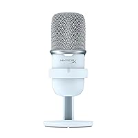 HyperX SoloCast – USB Condenser Gaming Microphone, for PC, PS5, PS4, and Mac, Tap-to-Mute Sensor, Cardioid Polar Pattern, Great for Streaming, Podcasts, Twitch, YouTube, Discord - White