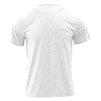 Men's Summer T-Shirts Casual Short Sleeve Crew Neck Tees Solid Color Basic Tshirt with Pocket