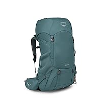 Renn 50L Women's Backpacking Backpack, Cascade Blue/Melon Orange