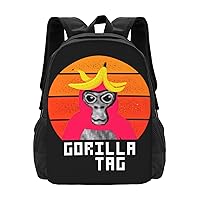 Gorilla Tag Backpacks Monkey Backpack Lightweight Durable Travel Backpack Laptop Backpack Casual Daypack Gorilla Tag Fan Gift- Game Backpack