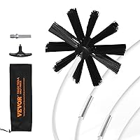 VEVOR 30 FEET Dryer Vent Cleaner Kit, 22 Pieces Duct Cleaning Brush, Reinforced Nylon Dryer Vent Brush, Dryer Cleaning Tools Lint Remover with Flexible Lint Trap Brush, Clamp Connectors