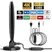 TV Antenna Digital Smart Indoor 650+ Miles Long Range Outdoor Antenna Amplifier Support All 4K 1080p Full HD Smart HDTVs/Old Television -16.4ft Coax Cable/AC Adapter
