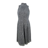 Tommy Hilfiger Women's Dot-Print Chiffon Midi Dress (10, Navy/Ivory)