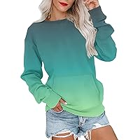 Womens Crewneck Sweatshirts Long Sleeve Shirts Casual Fall Fashion Pullover Teen Girls Y2k Clothes Oversized Sweatshrit