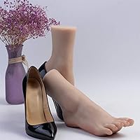 Silicone Mannequin Foot, Non-Toxic, Tasteless, Soft, Fake feet Model for Foot Fetish, Art Photography (Full Glue Style)