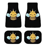Honey Bee 4 Pcs Car Floor Mats Sets Non Slip Front and Rear Carpets Automotive Mats