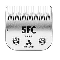 Andis 72630 Ultra Edge Detachable Dog Clipper Blade – Equipped with Stainless Steel for Precision Trimming, Fits Motor-Driven Trimmer – for Pet’s Fast Touch-Ups & Full Grooming., Size 5Fc, Silver