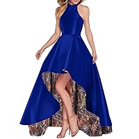 YINGJIABride 2024 High Low Outdoor Wedding Dresses Reception Prom Dress Camo