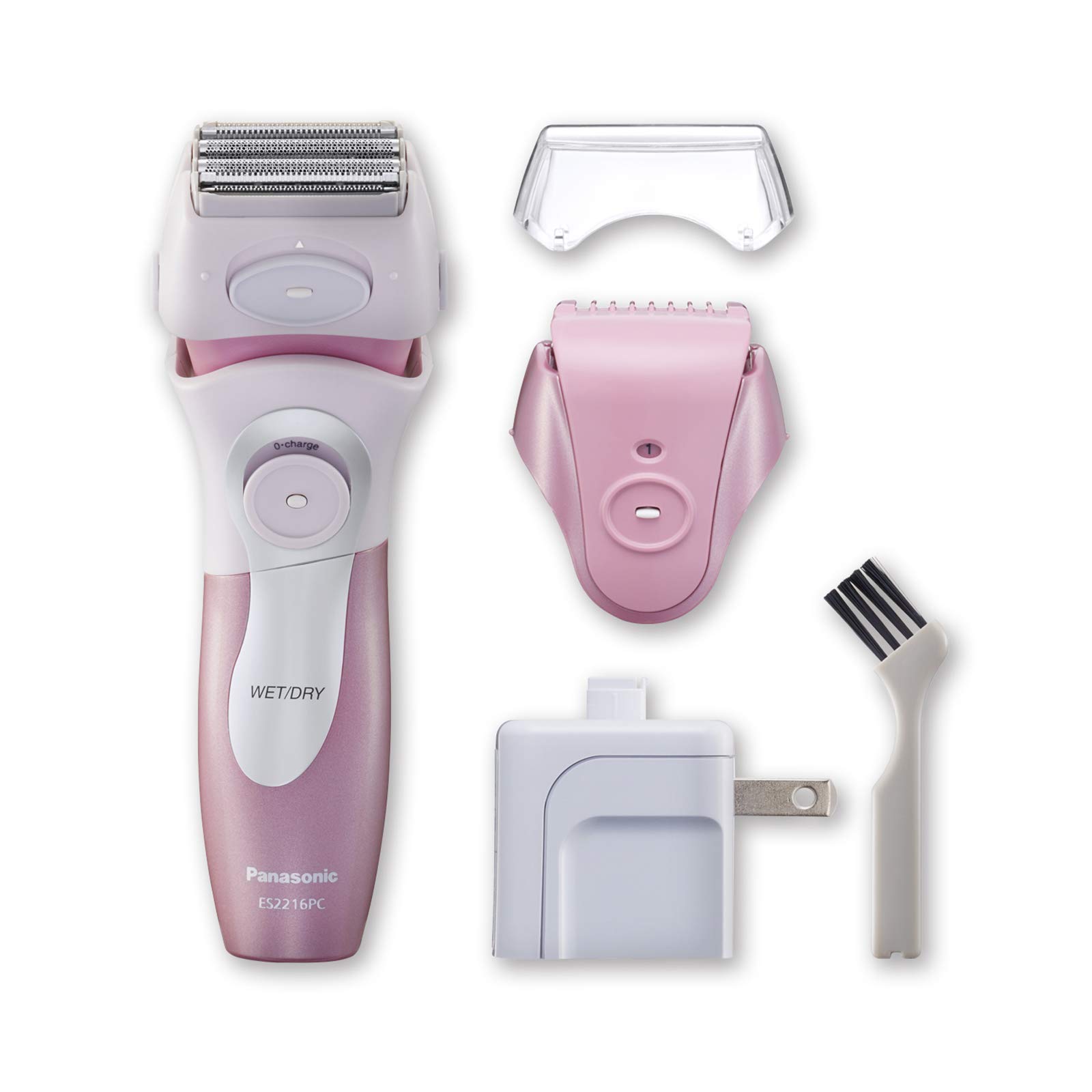 Panasonic Electric Shaver for Women, Cordless 4 Blade Razor, Bikini Trimmer Attachment, Pop-up Trimmer, Wet Dry Operation, Close Curves – ES2216PC