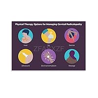 ZFASXZF Popular Science Poster on Prevention And Treatment of Cervical Spondylosis (2) Canvas Poster Bedroom Decor Office Room Decor Gift Unframe-style 08 * 12in