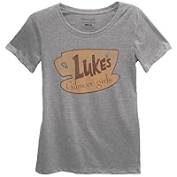 Ripple Junction Gilmore Girls Juniors Vintage Luke's Coffee Logo Light Weight Crew T-Shirt