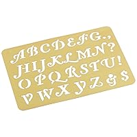 Darice, Script Letters, 3.25 x 2.25 inches Brass Embossing Stencil