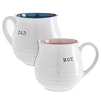 Set of Coffee Mugs- Mom and Dad 2 Pack Stoneware Mugs