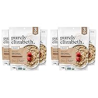purely elizabeth Superfood Oats, Original, Amaranth, Quinoa Flakes, Flax Seeds, Chia Seeds,Gluten-Free, Non-GMO, 10oz (3 Ct.) (Pack of 2)