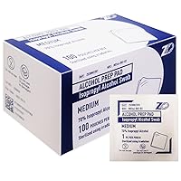 Alcohol Prep Pads, 100-Pack - Sterile, Individually-Wrapped, Medical-Grade Isopropyl Cotton Swabs