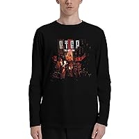 T Shirt Otep Men's Fashion Round Neck T-Shirts Classical Long Sleeve Tops Black