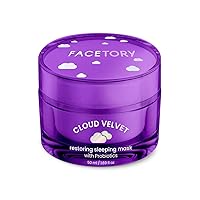 FACETORY Cloud Velvet Restoring Sleeping Mask with Probiotics - Moisturizes, Protects, Overnight Face Mask, Cruelty Free, No Fragrance, 50ml/1.69 fl oz