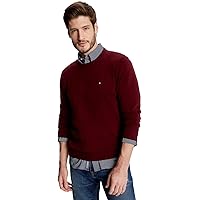 TOMMY HILFIGER Men's Signature Solid Crewneck Pullover Sweater 2024 Collection