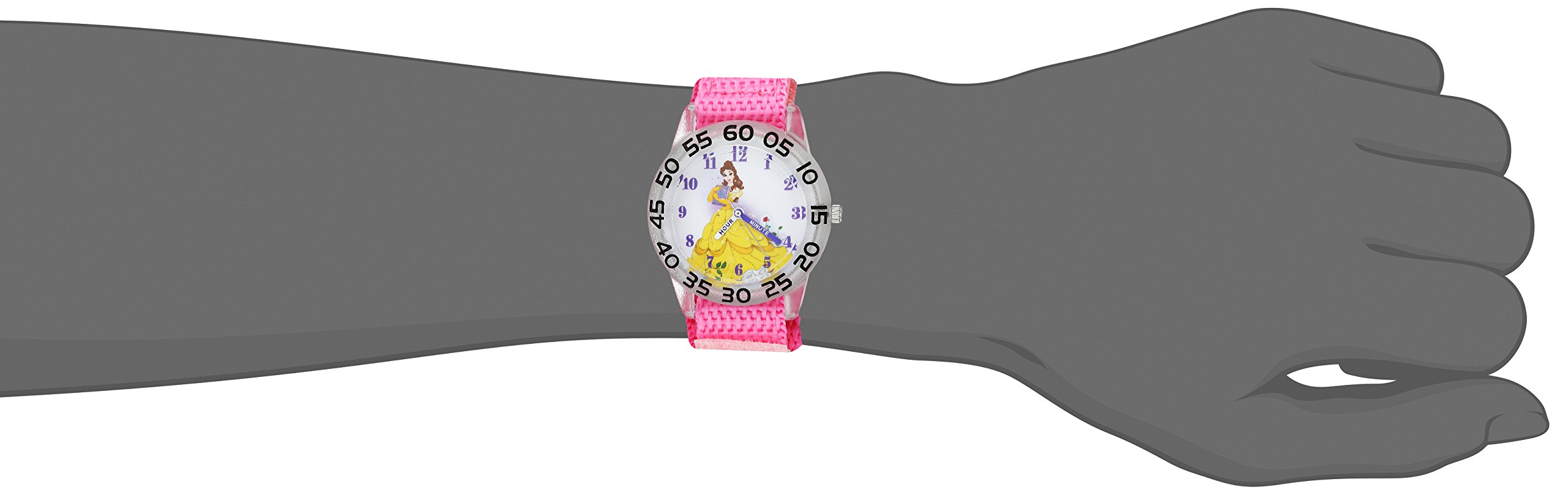Disney The Princess & The Frog Kids' WDS000224 Princess Belle Analog Display Analog Quartz Pink Watch