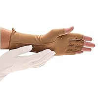 isotoner Women & Men Arthritis Compression Rheumatoid Pain Relief Gloves for joint support with Open/Full finger design