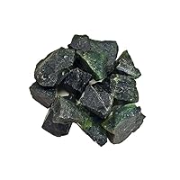 Materials: 1 lb Deep Green Serpentine Stones from Asia - Rough Bulk Raw Natural Crystals for Cabbing, Tumbling, Lapidary, Polishing, Wire Wrapping, Wicca & Reiki Crystal Healing