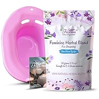 FIVONA V Steaming Kit 2 in 1 Bundle of Over the Toilet Seat and All Natural Blue Moon Recipe Steaming Herbs