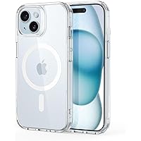Cases for iPhone 15 Plus Classic Series Magnetic Phone Case Protective Anti-Scratch Back, Slim Shockproof Case for iPhone15 Plus 6.7-Inch Clear